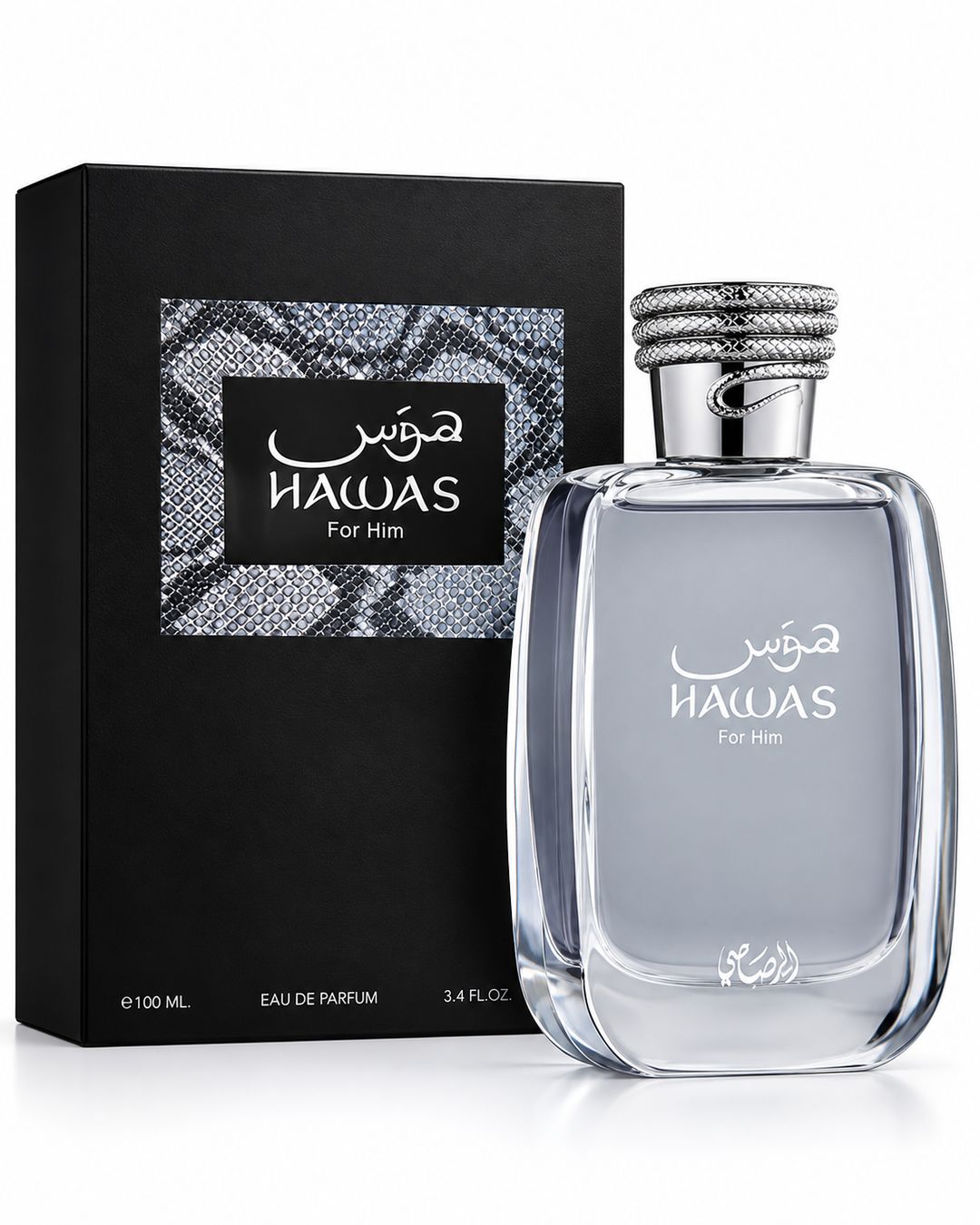 Rasasi Hawas For Men Eau De Parfum Spray 100ML (3.4 Oz) - Long Lasting Arabian Perfume, Premium Perfume Men, Ideal for Special Occasions & Daily Elegance, A Bold and Captivating Fragrance
